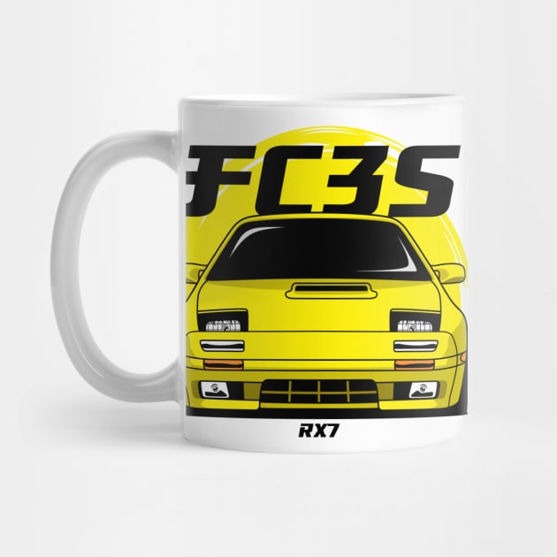 Yellow FC RX 7 by GoldenTuners